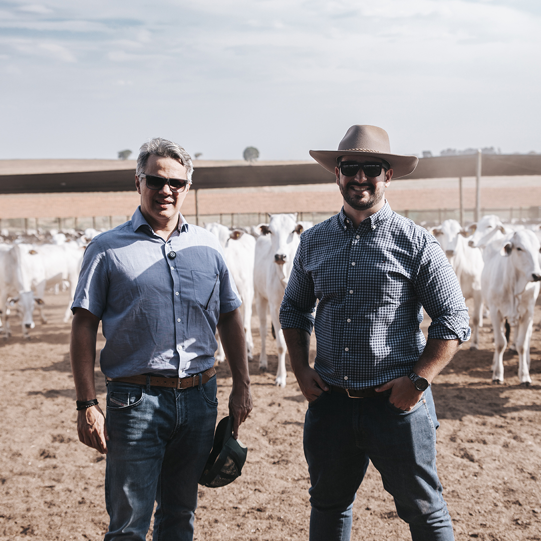 Lideranças no campo junto ao gado